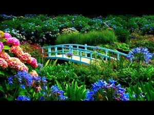Beautiful Relaxing Hymns, Peaceful  Instrumental Music, "Garden Bridge Morning Sunrise" By Tim Janis