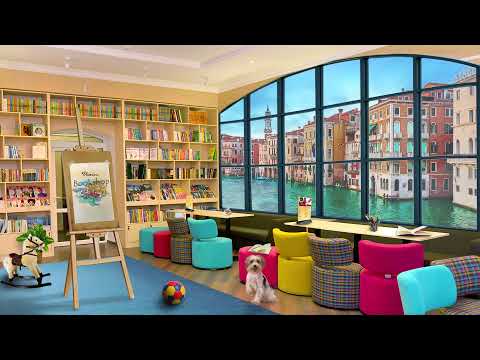 Venice Books & Coffee Shop Ambience – Relaxing with Bossa Nova Jazz Music – Stress Relief, Study
