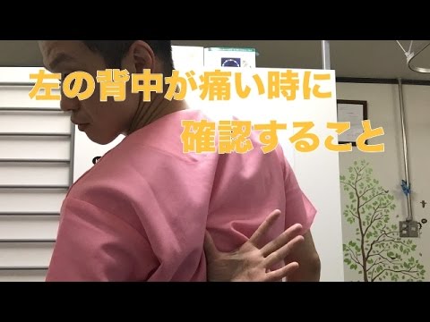 左の背中が痛い時に確認すること