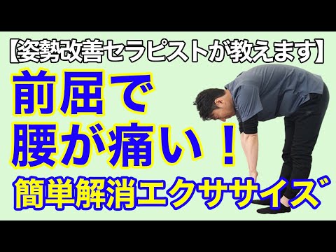 【腰痛ストレッチ】前かがみでの腰の痛みを解消する骨盤エクササイズ【愛知県一宮市　かずま整体院】