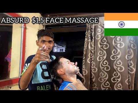 $1.5 Absurd Face massage in Agra, India 🇮🇳