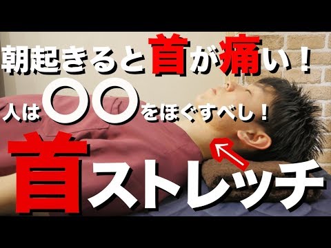 朝起きると首が痛い人は〇〇をほぐすべし！「3分間首ストレッチ」