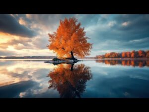 Peaceful Soothing Instrumental Music, "Calm Autumn Lake" By Tim Janis
