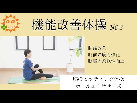 膝のセッティング体操　機能改善体操NO.3