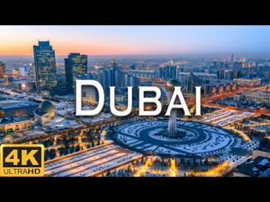 FLYING OVER DUBAI (4K) Amazing Beautiful Nature Scenery with Relaxing Music