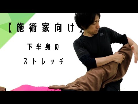 【施術家向け動画】 下半身のストレッチ整体