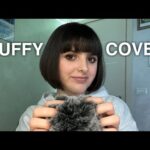 ASMR Mic Scratching with Fluffy Cover🎙️ (tingly brain massage🧠)