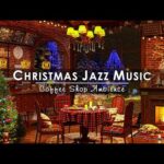 Cozy Christmas Coffee Shop Ambience 🔥 Relaxing Instrumental Christmas Jazz Music & Fireplace Sounds