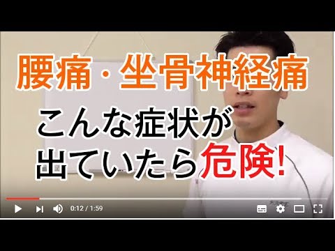 腰痛・坐骨神経痛《こんな症状が出ていたら危険！》